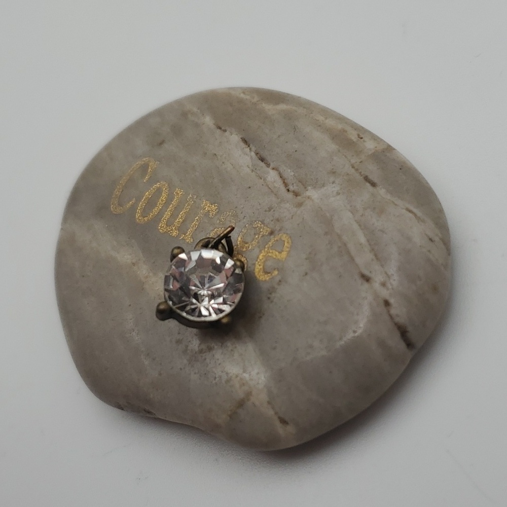 1ct‎ clear faceted pure crystal charm pendant